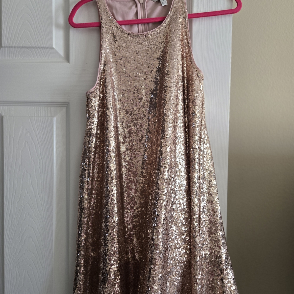 LC Lauren Conrad Sparkling Rose Gold Dress